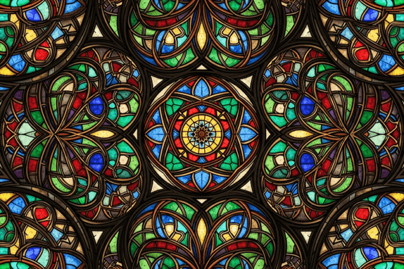 Download Stained Glass Mandala Mosaic Art - Mosaic Collection