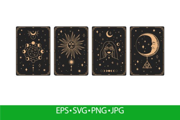 Download Mystical Astrology Tarot Bohemian Cards - Mystical Collection