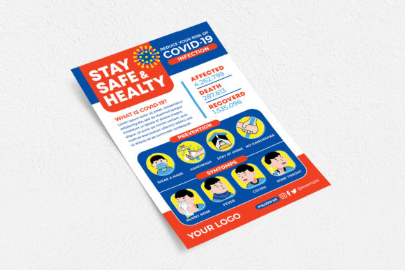Download Stay Safe &amp; Health Flyer Print Templates - Templates Collection