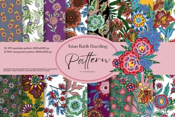 Download Asian Batik Dazzling Pattern - Asian Collection