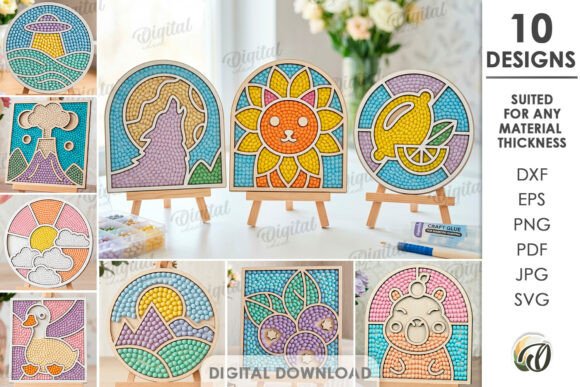Download 3D Mosaic Painting Blanks Bundle Laser - Mosaic Collection