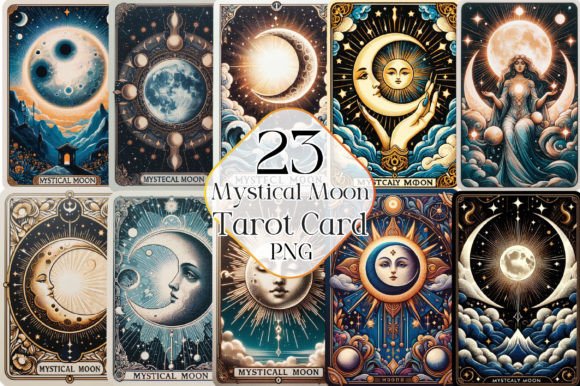 Download Mystical Moon Tarot Card Sublimation - Mystical Collection