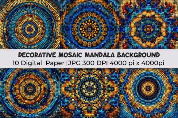 Download Decorative Mosaic Mandala Backgrounds - Mosaic Collection