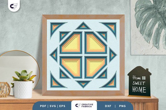 Download Geometrical Squares 3D Shadow Box - Geometrical Collection