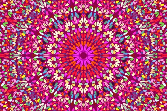 Download Floral Mosaic Mandala Background - Mosaic Collection
