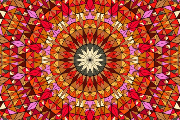 Download Triangle Mosaic Mandala Background - Mosaic Collection
