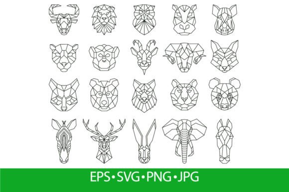 Download Polygonal Geometric Linear Animal Fox - Polygon Collection