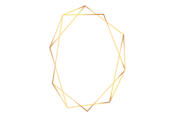 Download Gold Polygonal Frame. Elegant Geometric - Polygon Collection