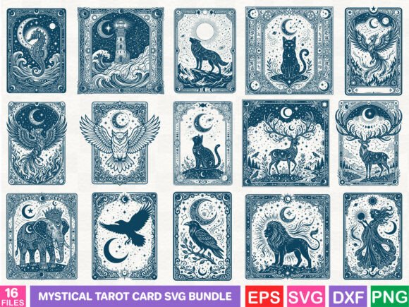 Download Mystical Tarot Card SVG Bundle - Mystical Collection