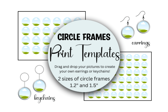 Download Circle Frames Print Templates- 2 Sizes - Templates Collection